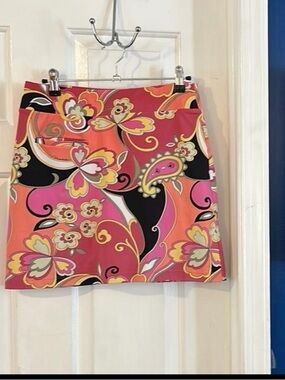 Women’s Melly M. Nylon & Spandex Floral Athletic Golf Mini Skort Size XS